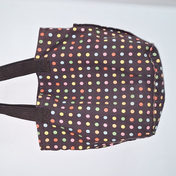 🟢 Roxy tote bag/shoulder purse. Black with polka dots. - Picture 3 of 13